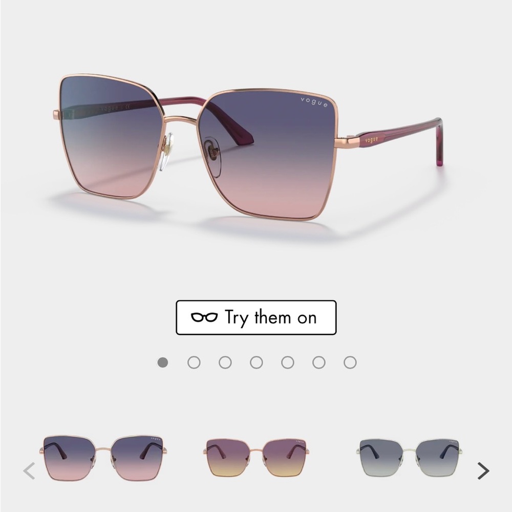 Vogue Sunglasses - Gold Frame with Brown Lenses - Picture 2 of 4